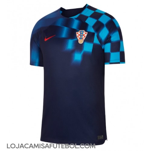 Camisa de Futebol Croácia Equipamento Secundário Mundo 2022 Manga Curta